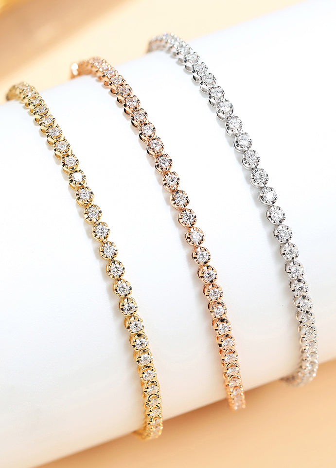 INFINITY SERIES 18K Gold 1 Carat Diamond Bracelet